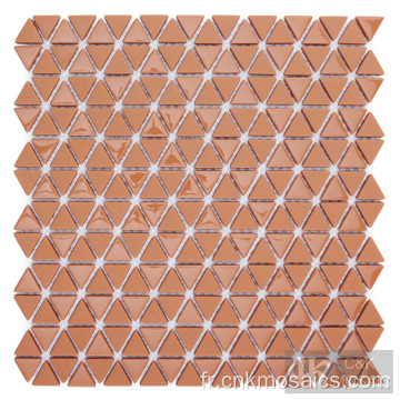Commerce de gros de carreaux de cuisine en mosaïque de verre triangle orange